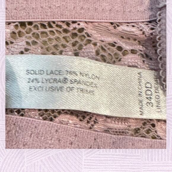 Victoria’s Secret Mauve Purple Lace Demi Coverage Bra 34DD - Y2K Vintage Padded - Picture 5 of 7